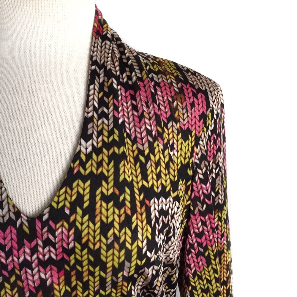 Etcetera Pixelated V-neck Blouse